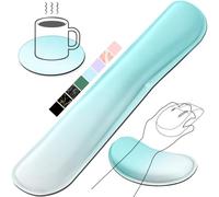 Gimars Upgrade Enlarge Silky Memory Foam Wrist Rest for Computer Keyboard, Mouse, 3 PCS Ergonomic Keyboard Wrist Rest for Typing Pain Relief, Mouse Pad Wrist Support for Office Gaming, Blue Gradient
