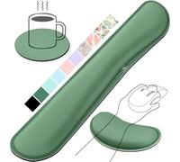 Gimars Upgrade Enlarge Silky Memory Foam Wrist Rest for Computer Keyboard, Mouse, 3 PCS Ergonomic Keyboard Wrist Rest for Typing Pain Relief, Mouse Pad Wrist Support for Office Gaming, Dark Green