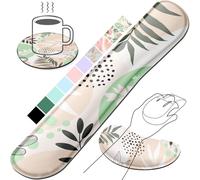 Gimars Upgrade Enlarge Silky Memory Foam Wrist Rest for Computer Keyboard, Mouse, 3 PCS Ergonomic Keyboard Wrist Rest for Typing Pain Relief, Mouse Pad Wrist Support for Office Gaming, Morandi Beige