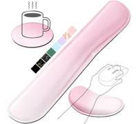 Gimars Upgrade Enlarge Silky Memory Foam Wrist Rest for Computer Keyboard, Mouse, 3 PCS Ergonomic Keyboard Wrist Rest for Typing Pain Relief, Mouse Pad Wrist Support for Office Gaming, Pink Gradient