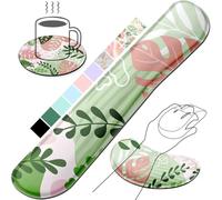 Gimars Upgrade Enlarge Silky Memory Foam Wrist Rest for Computer Keyboard, Mouse, 3 PCS Ergonomic Keyboard Wrist Rest for Typing Pain Relief, Mouse Pad Wrist Support for Office Gaming, Morandi Pink