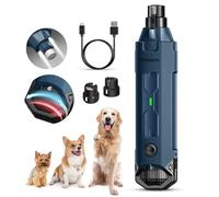 Gimars Upgrade Super Quiet Adjustable 6 Speed Powerful 12000rpm Allow All Controll Dog Nail Grinder 45 db Dual LED Light Pet Nail Grinder USB Rechargeable 3 Ports Nail File for Large Medium Small Dog