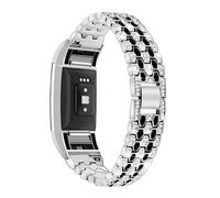 Gimart Bling Strap Compatible For Fitbit Charge 2 Strap, Women Men Stainless Steel Rhinestone Replacement Wrist Band Metal Bracelet Wristband for Fitbit Charge 2 HR Fitness Tracker