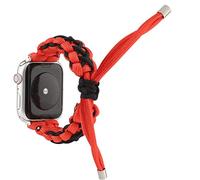 Gimart Compatible for Apple Watch Strap 38MM 40MM 42MM 44MM Woven Nylon Braided Rope Replacement Sport Wristband Strap Bracelet for iWatch Series SE/6/5/4/3/2/1 Women Men (Red+Black, 42mm/44mm)