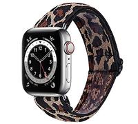 Gimart Compatible with Apple Watch iWatch Strap 40mm 38mm 44mm 42mm, Women Men Woven Nylon Replacement Wrist Strap Band for Apple Watch SE/iWatch Series 6 5 4 3 2 1 (Leopard, 40mm/38mm)