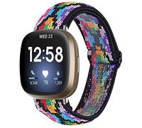 Gimart Compatible with Fitbit Versa 4/Versa 3 Strap for Women Men, Woven Nylon Fabric Bands Replacement Sport Strap Wristband Bracelet for Fitbit Sense 2/Sense Smartwatch Small Large