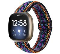 Gimart Compatible with Fitbit Versa 4/Versa 3 Strap for Women Men, Woven Nylon Fabric Bands Replacement Sport Strap Wristband Bracelet for Fitbit Sense 2/Sense Smartwatch Small Large