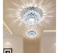 Gimartuk Modern Crystal 5W LED Ceiling Light Fixture 85-265V Flush Mount Aisle/Corridor/Porch Light Pendant Lamp Lighting Chandelier Cool White