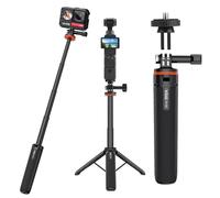 Gimbal Extension Pole with 1/4" Screw Adapter Compatible with DJI Osmo Pocket 3 / Action 4, Camera Extension Rod Adjustable Selfie Stick Compatible with Insta360 GO3/X3/ONE X2