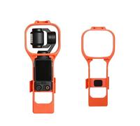 Gimbal Lens Protective Case Cover for DJI Osmo Pocket 4, Quick Shoot Camera Lens Protector Guard with Cold Shoe for Osmo Pocket 4 Accessories for Mic Light Handle Strap (Orange)