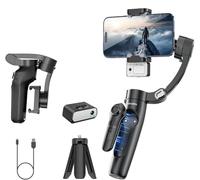 Gimbal Stabilizer for iPhone, Smartphone, 3 axis Stabilizer with AI Active Tracking, Portable And Foldable, Gimbal For Android, iPhone, Gimbal for Youtube Vlogging stabilizer TikTok, Video Recording