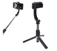 Gimbal Stabilizer for Smartphone, Extendable Selfie Stick Tripod with Wireless Remote, 360° Adjustable Clamp, Anti Shake Stabilizer for Watching Videos, Filming, Selfies