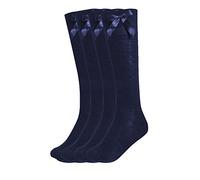 Gimbles® New Girls 3 Pack Value Knee High Bow Detail Back 2 School Cotton Rich Socks (Navy, UK 4-6)