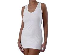 Gimbles® New Women's White Picot Interlock Vest 100% Cotton Sleeveless Top Plus Sizes UK 8-22 (XOS 16-18)
