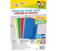 gimboo Book Cover Notebook Covers/Set of 25 / DIN A5 Transparent Colour Mix/Crystal Clear Polypropylene Film Transparent/Exercise Book Cover for School Books / 150μm 2285BTS14PL-99