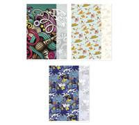 gimboo Exercise Book A4 Squared 32 Sheets 70 g/m² Motif Mix/Pack of 3 / School Items/Type School/Art Checked/Format A4 / Colour Mix