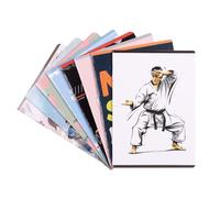 gimboo Exercise Book/Format A5 32/32 Sheets Squared/Mixed Pack of 8-8 Pieces/Pack Assorted Designs/for Children for School Enrolment for Primary School Students/with Margin/White Cards /