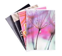 gimboo Exercise Book/Format A5 60/60 Sheets Lined/Mixed Pack of 4-4 Pieces/Pack Assorted Designs/for Children for School Enrolment for Primary School Students/with Margin/White Cards