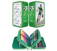 gimboo School Pencil Case with Accessories, Multicoloured, 19 x 11,5 x 6 cm, Motif: Football