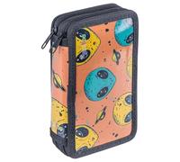 gimboo School Pencil case/with Contents/2 compartments/Alien/Orange-Black