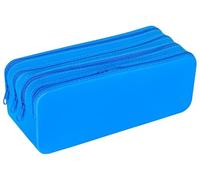gimboo Silicone Pencil case with Four compartments/20 x 8 x 7,5 cm/Blue