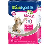 Biokat's Cat Litter, 2x Micro Fresh 14 l with Summer Scent, Fine Kernels, Clumping, Double Pack