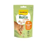 GimCat Chicken Rolls - The Snack for More Pleasure and Pleasure with Top Quality Ingredients - 1 Sachet (1 x 40g)