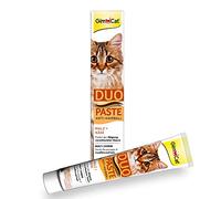 GimCat Duo Paste Anti-Hairball Malt and Cheese - This cat snack promotes the natural passage of ingested hair - 1 tube (1 x 50 g)