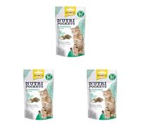 GimCat Nutri Pockets Catnip - Crunchy snack for cats with a creamy filling and functional ingredients - 1 bag (1 x 60 g) (Pack of 3)