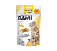 GimCat Nutri Pockets Cheese - Crunchy snack for cats with a creamy filling and functional ingredients - 1 bag (1 x 60 g)