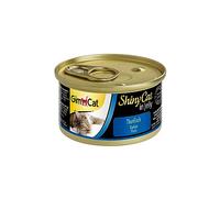 GimCat ShinyCat in Jelly Tuna - Wet food containing fish and taurine for cats - 24 tins (24 x 70 g)