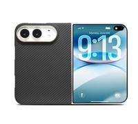 GIMENOHIG Ultra Slim 600D Aramid Fiber Back Cover Case for iPhone Duo Black | MagSafe Compatible, Metal Camera Ring, Finer Soft Texture, Lightweight Design, Camera Protection