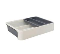 Gimex Adjustable Cutlery Drawer For Cutlery Organize in Caravan Tent│Grey/White