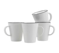 Gimex Linea Line Mug Black 4 Pieces