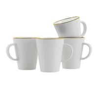 Gimex Linea Line Mug Gold 350ml 4 Pieces