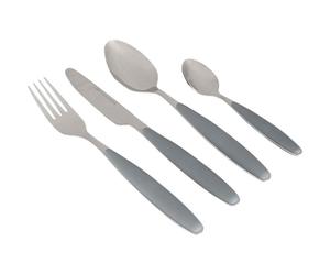 Gimex Premium Stainless Steel Soft Touch Cutlery Set - Grey 16 Piece Set