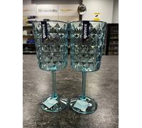 Gimex stone line plastic wine glass opal 440ml pack of 2