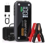 GIMFOOM Jump Starter, 4000A Jump Starter Battery Pack with Wall Charger (10L Gas & 10L Diesel Engines), 12V Car Battery Jump Starter with 3.4 Inch Smart Display, Jump Box with LED Light (Black)