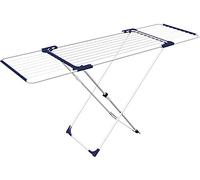 Gimi Aliante Floor Clothes Dryer, Extendable, in Steel and Aluminium - Blue/White, 20 m Drying Length