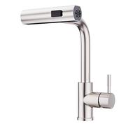 GIMILI Kitchen Faucet with Pull Down Sprayer Brushed Nickel Waterfall Modern Kitchen Sink Faucet