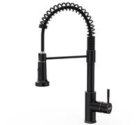 GIMILI Oil Rubbed Bronze Kitchen Faucet with Pull Down Sprayer Single Hole Stainless Steel Sink Faucet, Suitable for Farmhouses, RV, Laundry Room, Outdoor, and Campers. Llave para fregadero de cocina