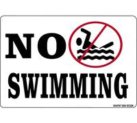 GIMIPAT Aluminum No Swimming Pool Sign, 12inx8in Fade Resistance, Indoor/Outdoor Use Metal Sign