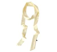 GIMIRO Women's Satin Belt 5 cm x 195 cm Band Imitation Silk Long Scarf Dress Waistband Hat Accessories, Creamy White, 5cm*195cm