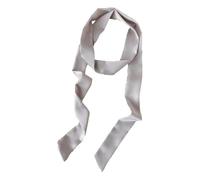 GIMIRO Women's Satin Belt 5 cm x 195 cm Band Imitation Silk Long Scarf Dress Waistband Hat Accessories, gray, 5cm*195cm
