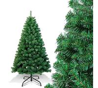 Gimisgu Artificial Christmas Tree, 150 cm PVC Artificial Christmas Tree with 350 Tips, Easy Assembly Including Metal Stand, Flame Retardant, Christmas Decoration Decoration (Green)