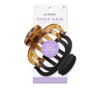 Gimme Beauty Thick Hair Claw Clips - Durable, No-Slip Design for Curly & Textured Hair - Made from Strong & Break-Resistant Recycled Plastic - Black & Tortoise
