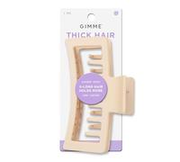 Gimme Beauty XL Rectangle Double Teeth Claw Clip - Extra-Large Accessory for Strong Hold - Perfect for Long, Thick, Curly Hair - Non-Slip Clip for Everyday Wear - Tan
