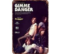 Gimme Danger Vintage Metal Tin Sign Movie Poster Wall Art Decor 8x12 Inch for Home Cafes Office Store Pubs Club Sign Gift