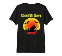 Gimme Dat Candy Creepy Cat Spooky Halloween Premium T-Shirt