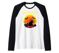 Gimme Dat Candy Creepy Cat Spooky Halloween Raglan Baseball Tee